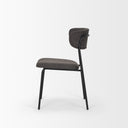 Corey Dining Chair w Gray Fabric Matte Black Metal - Default Title