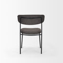 Corey Dining Chair w Gray Fabric Matte Black Metal - Default Title