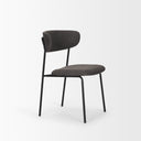 Corey Dining Chair w Gray Fabric Matte Black Metal - Default Title