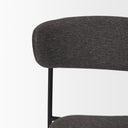 Corey Dining Chair w Gray Fabric Matte Black Metal - Default Title