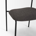 Corey Dining Chair w Gray Fabric Matte Black Metal - Default Title
