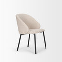Shannon Dining Chair w Oatmeal Fabric Matte Black Metal - Default Title