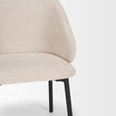 Shannon Dining Chair w Oatmeal Fabric Matte Black Metal - Default Title