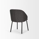 Shannon Dining Chair w Gray Fabric Matte Black Metal - Default Title