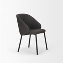 Shannon Dining Chair w Gray Fabric Matte Black Metal - Default Title