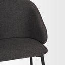 Shannon Dining Chair w Gray Fabric Matte Black Metal - Default Title