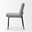 Eve Dining Chair w Gray Fabric Matte Black Metal - Default Title