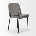 Eve Dining Chair w Gray Fabric Matte Black Metal - Default Title