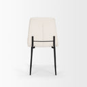 Eve Dining Chair w Cream Boucle Fabric Matte Black Metal - Default Title