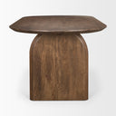 Isla Oval Dining Table wDark Brown Wood Top Arched Legs - Default Title