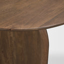 Isla Oval Dining Table wDark Brown Wood Top Arched Legs - Default Title