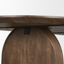 Isla Oval Dining Table wDark Brown Wood Top Arched Legs - Default Title