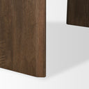 Isla Oval Dining Table wDark Brown Wood Top Arched Legs - Default Title
