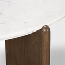 Rumer Dark Brown Wood w White Marble Coffee Table - Default Title