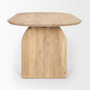 Isla Oval Dining Table wLight Brown Wood Top Arched Legs - Default Title