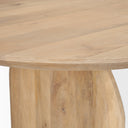 Isla Oval Dining Table wLight Brown Wood Top Arched Legs - Default Title