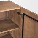Eula Medium Brown Wood 4-Door Sideboard - Default Title