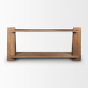 Eula Medium Brown Wood Console Table - Default Title