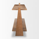 Eula Medium Brown Wood Console Table - Default Title