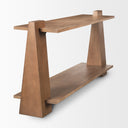 Eula Medium Brown Wood Console Table - Default Title