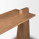Eula Medium Brown Wood Console Table - Default Title