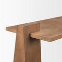 Eula Medium Brown Wood Console Table - Default Title