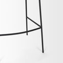Carolyn Bar Stool w Oatmeal Fabric Matte Black Metal - Default Title