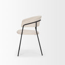 Carolyn Dining Chair w Oatmeal Fabric Matte Black Metal - Default Title