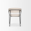 Carolyn Dining Chair w Oatmeal Fabric Matte Black Metal - Default Title