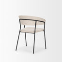 Carolyn Dining Chair w Oatmeal Fabric Matte Black Metal - Default Title