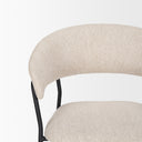 Carolyn Dining Chair w Oatmeal Fabric Matte Black Metal - Default Title