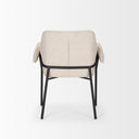 Brently Dining Chair w Oatmeal Fabric Matte Black Metal Legs - Default Title