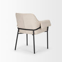 Brently Dining Chair w Oatmeal Fabric Matte Black Metal Legs - Default Title