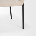 Brently Dining Chair w Oatmeal Fabric Matte Black Metal Legs - Default Title