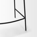 Carolyn Counter Stool w Gray Fabric Matte Black Metal - Default Title