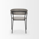 Carolyn Dining Chair w Gray Fabric Matte Black Metal - Default Title