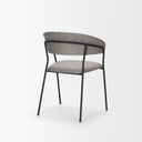 Carolyn Dining Chair w Gray Fabric Matte Black Metal - Default Title