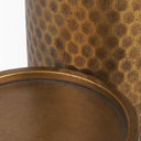 Gage Antiqued Gold Honeycomb Textured Metal Candle Holder Set of 2 - Default Title