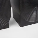 Medina Antiqued Black Metal Planters Set of 2 - Default Title