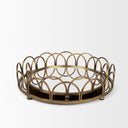 Lenore Round MetalMirror Tray Gold Set of 2 - Default Title