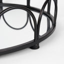 Lenore Round MetalMirror Tray Black Set of 2 - Default Title