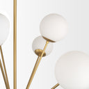 Barbara Brushed Gold Metal w Frosted Glass Globes 18-Light Chandelier - Default Title