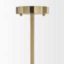 Cybill Brushed Brass w White Metal Shade 1-Light Wall Pendant - Default Title