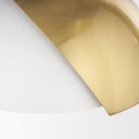 Cybill Brushed Brass w White Metal Shade 1-Light Wall Pendant - Default Title