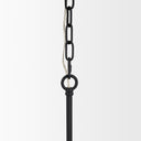 Edie Matte Black Metal w Frosted Glass Globes 6-Light Chandelier - Default Title