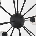 Barbara Matte Black Metal w Frosted Glass Globes 18-Light Chandelier - Default Title