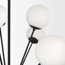 Barbara Matte Black Metal w Frosted Glass Globes 18-Light Chandelier - Default Title