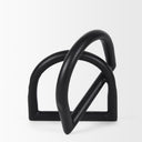 Locke Large Matte Black Metal Decorative Object - Default Title