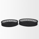 Thea Matte Black Wicker Trays Set of 2 - Default Title