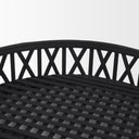 Thea Matte Black Wicker Trays Set of 2 - Default Title